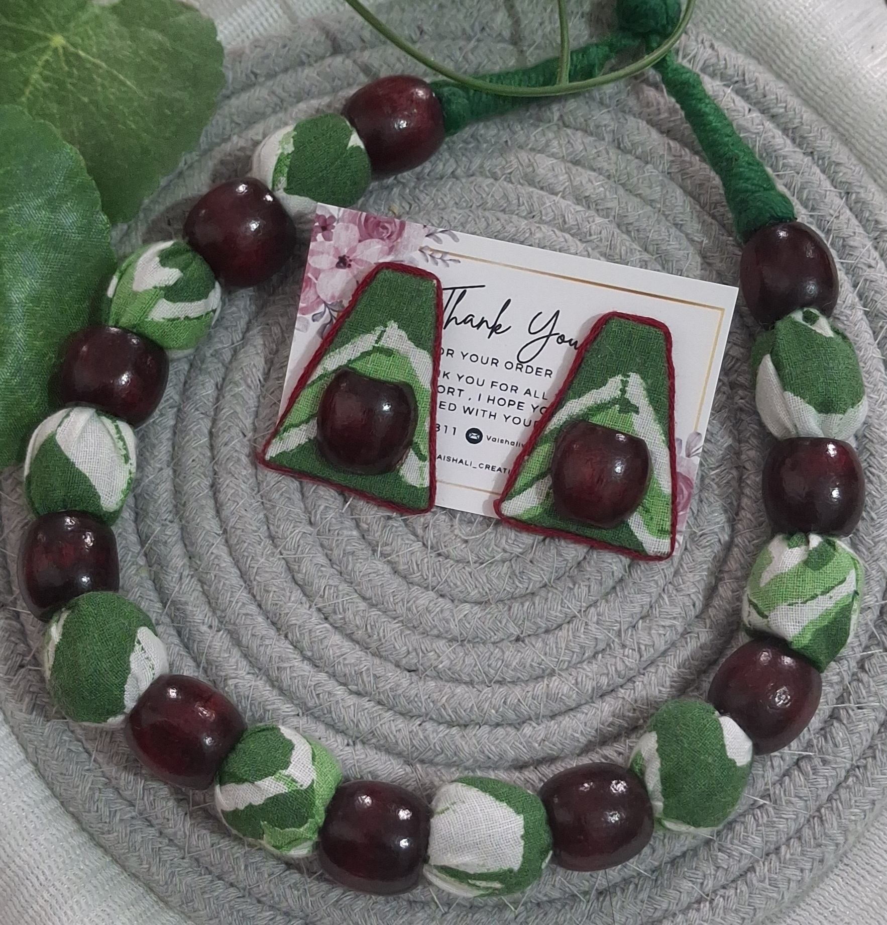 emerald harmony fabric jewelry set emerald harmony fabric jewelry set