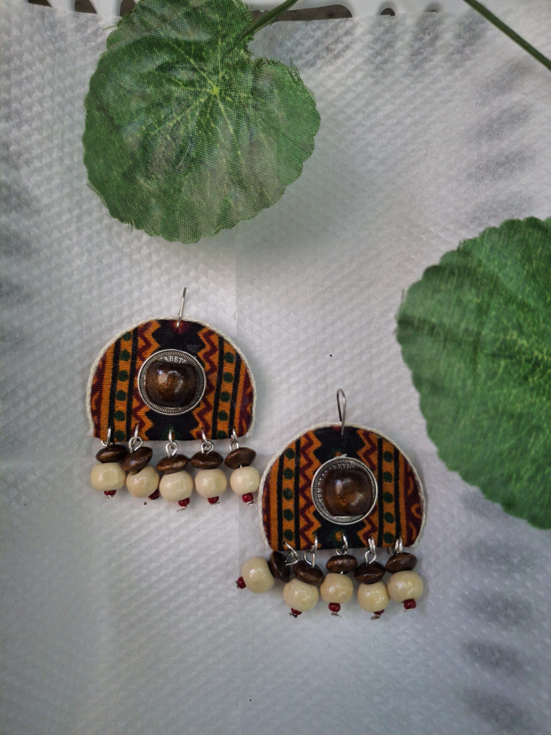 rustic tribal fabric jhumkas rustic tribal fabric jhumkas